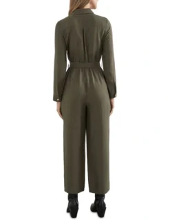 French Connection Utility Jumpsuit In Green -Myer Fashion Store 990544150 3 720x928