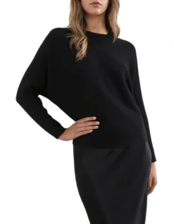 French Connection Dolman Sleeve Mock Neck Knit In Black -Myer Fashion Store 990544780 990535240 5 720x928