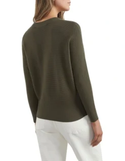 French Connection Dolman Sleeve Mock Neck Knit In Green -Myer Fashion Store 990544780 990535510 3 720x928