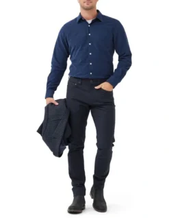 Coal Stream Long Sleeve Sports Fit Shirt In Blue -Myer Fashion Store 990976690 3 720x928