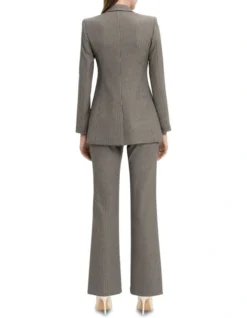 Houndstooth Double Breasted Blazer In Brown Multi -Myer Fashion Store 990998020 2 720x928