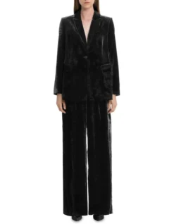 Silk Velvet Tuxedo Jacket In Black