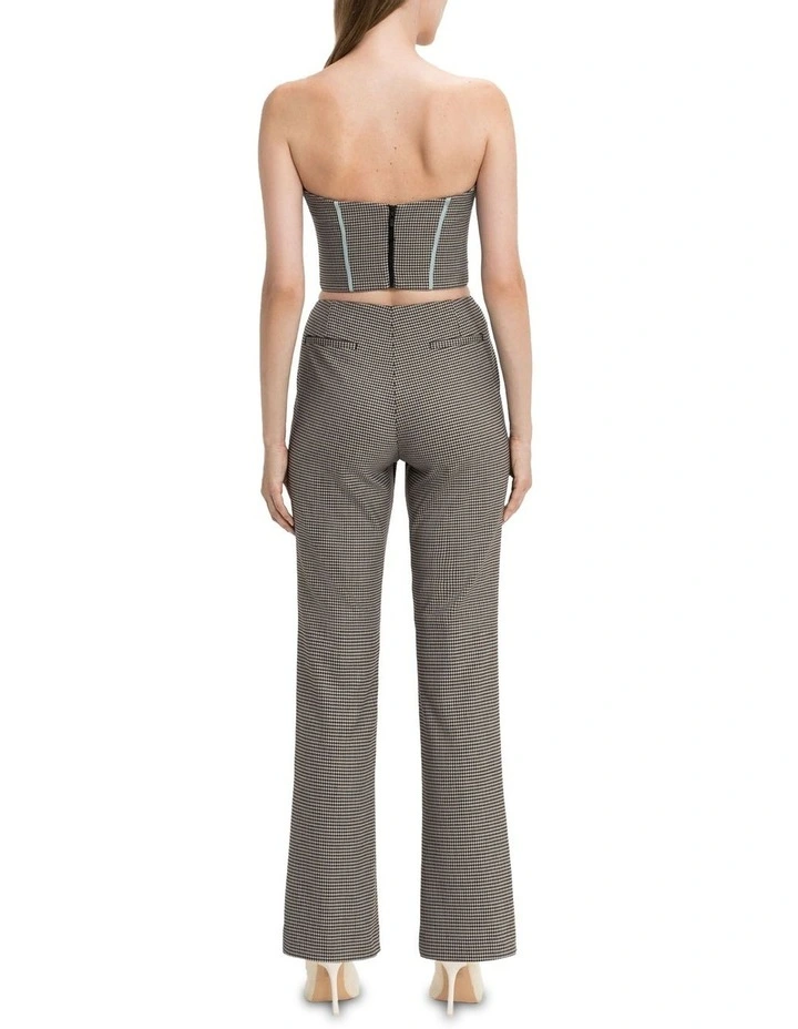 Houndstooth Tailored Flare In Brown Multi 4 Houndstooth Tailored Flare In Brown Multi - Image 2