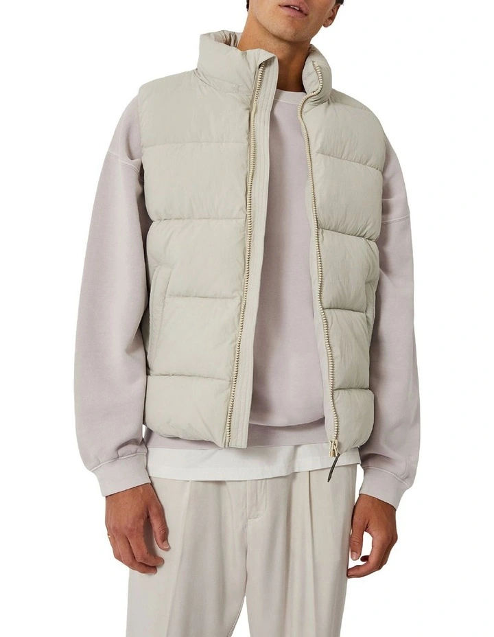 The New Hanam Puffer Vest In Stone 3 The New Hanam Puffer Vest In Stone