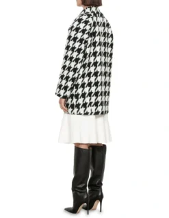 Oversized Houndstooth Coat In Black Multi -Myer Fashion Store 991282420 2 720x928