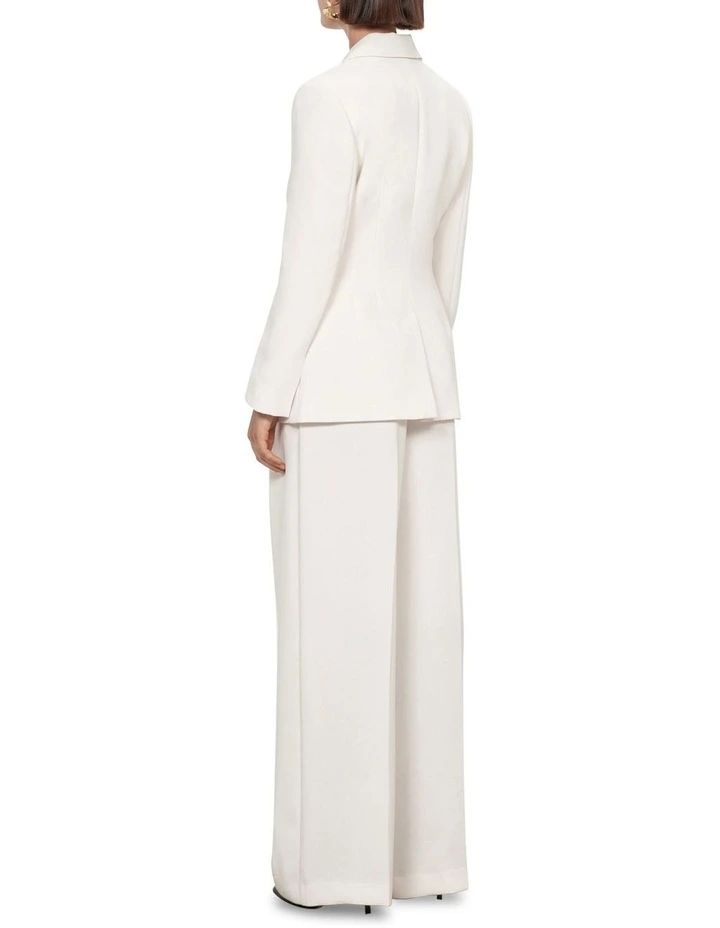 Washed Crepe Pleat Pant In Cream 4 Washed Crepe Pleat Pant In Cream - Image 2