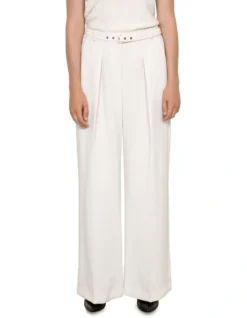 Washed Crepe Pleat Pant In Cream 7 Washed Crepe Pleat Pant In Cream -Myer Fashion Store 991283050 3 720x928