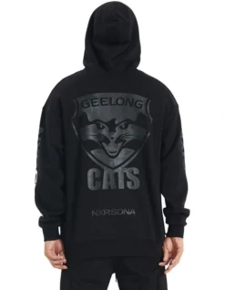 Geelong Relaxed Fit Hoodie In Black