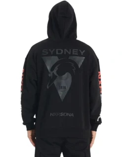 Sydney Relaxed Fit Hoodie In Black