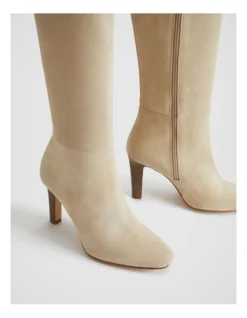 Knee High Suede Boot In Bran -Myer Fashion Store 993175120 3 720x928