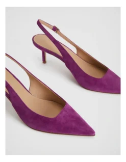Sling Back Suede 65mm Heel In Deep Magenta -Myer Fashion Store 993178180 3 720x928