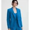 Seam Detail Single Breasted Blazer In Sorrento Blue -Myer Fashion Store 993178630 1 720x928