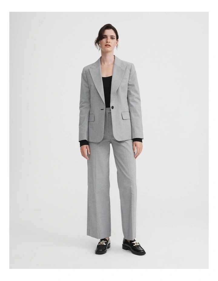 Cotton Blend Yarn Dye Single Breasted Blazer In Ash Grey 4 Cotton Blend Yarn Dye Single Breasted Blazer In Ash Grey - Image 2