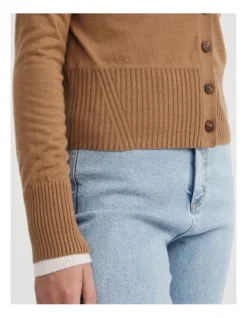 Merino Silk Cardigan In Camel -Myer Fashion Store 993180520 3 720x928
