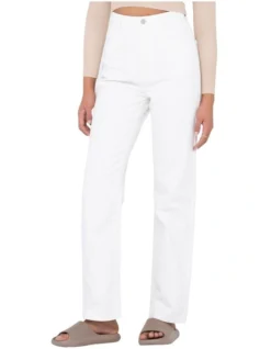 Rusty High Waisted Wide Straight Leg Jean In White -Myer Fashion Store 993724570 3 720x928