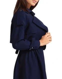 Manhattan Cropped Trench In Navy -Myer Fashion Store 993732670 993728170 2 720x928