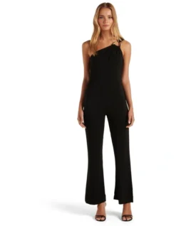 Forever New Rosanne One Shoulder Ring Jumpsuit In Black