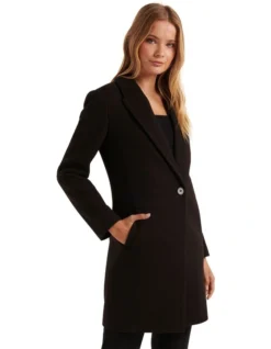 Forever New Becca Single Breasted Coatigan In Black -Myer Fashion Store 994341430 3 720x928
