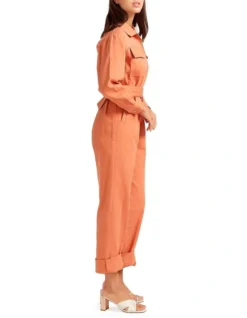 Montana Utility Jumpsuit In Orange 9 Montana Utility Jumpsuit In Orange -Myer Fashion Store 995832010 2 720x928